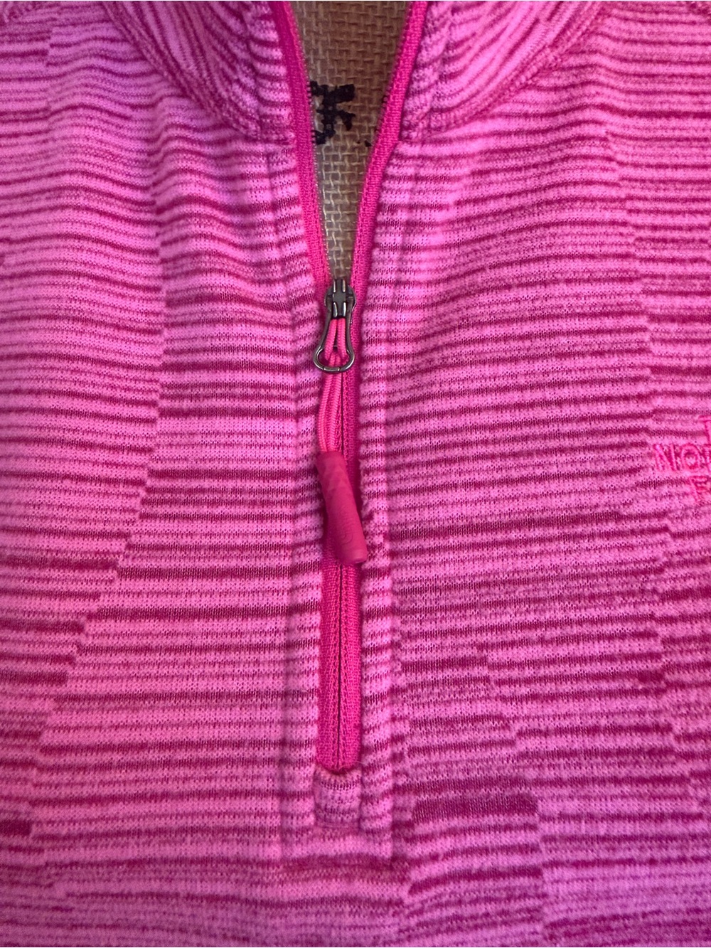 The North Face Women's Pink Textured Quarter-Zip Pullover - Picture 4 of 14